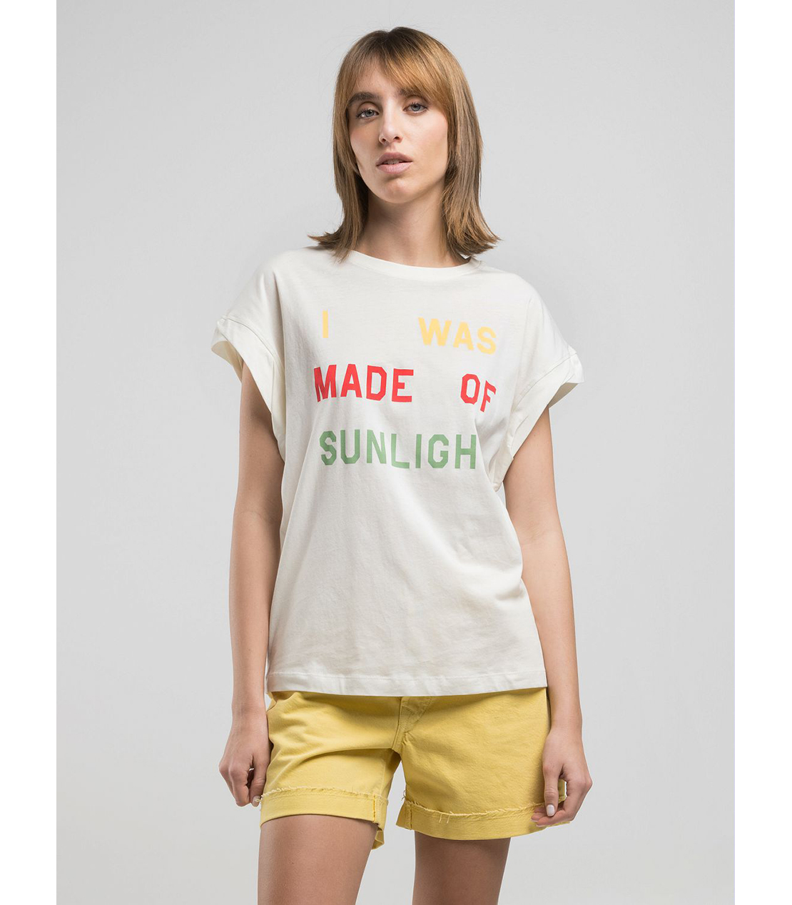 オーバーフィットコットンジャージーレタリングプリントTシャツ 詳細画像 バターホワイト 2